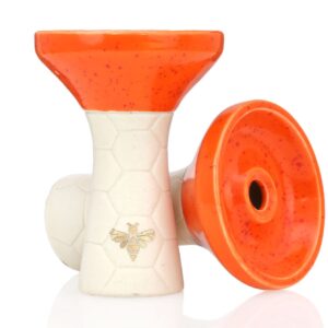 Bee Hookah Phunnel Green - Half Glazed Orange