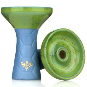 Bee Hookah Half Matt Blue -Light Green Orange