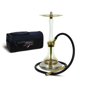LEGEND HOOKAH Çantalı Çelik Nargile Takımı LH014 GBY Titanyum Gold