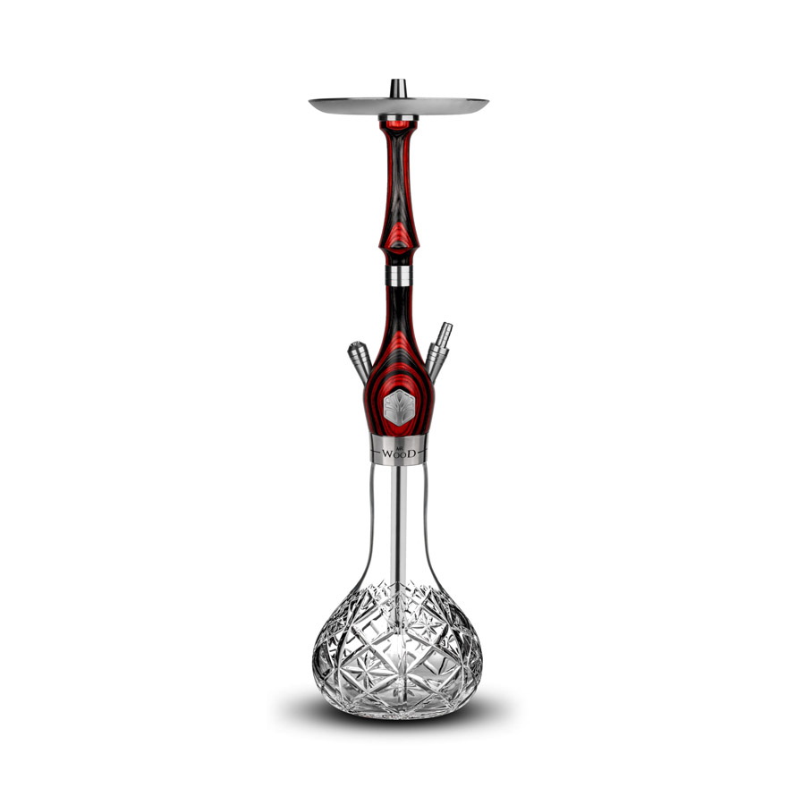 MR.WOOD Nargile Takımı - Colored Elegant Red Kristal Şişe (Marpuç Dahil) 3 3 colored elegant red kristal sise marpuc dahil